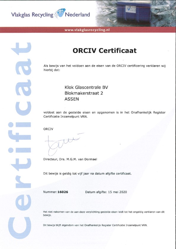 ORVIC Certificaat